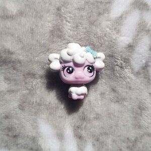 Littlest Pet Shop Puffball Petrovsky Dog #3768 Pink White Mini Figure Poodle Pet